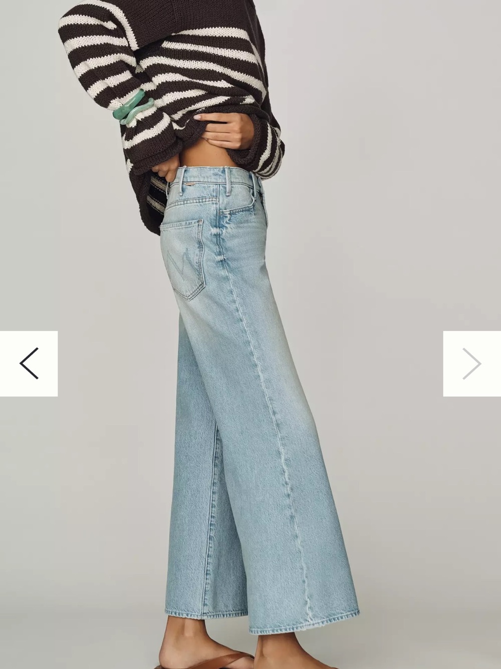 NWT🌷MOTHER Hustler Roller Ankle High-Rise Wide-Leg Jeans - Picture 4 of 15